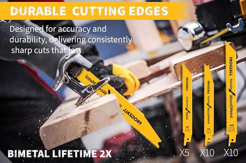 25 Pack Reciprocating Saw Blades 6-Inch – 14-18 TPI Bi-metal Wood Demolition Blades for Steel Pipe, Drywall, Fiberglass, Chipboard & Composite cutting in Saudi Arabia