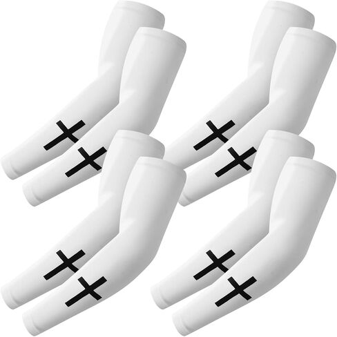 4 أزواج/ 8 أزواج من الإيمان عبر الأكمام ذراع ذراع الديني لأكمام الذراع للبيسبول كرة السلة لكرة السلة الرياضية in Kuwait