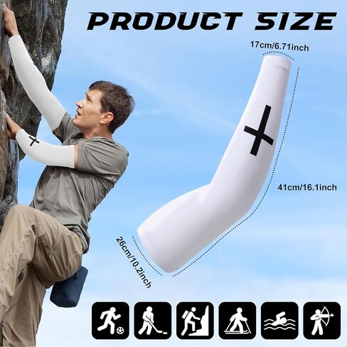 4 أزواج/ 8 أزواج من الإيمان عبر الأكمام ذراع ذراع الديني لأكمام الذراع للبيسبول كرة السلة لكرة السلة الرياضية in Kuwait