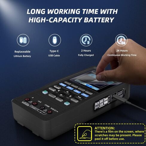 Hantek 2D72 Handheld Oscilloscope 70MHz Waveform Generator Multimeter 3 in 1 Multifunction Tester 2CH+AFG+DMM in Saudi Arabia
