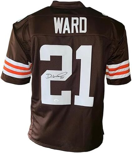 Denzel Ward Signed Custom Brown Football Jersey JSA in Saudi Arabia