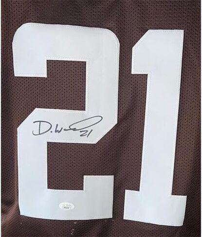 Denzel Ward Signed Custom Brown Football Jersey JSA in Saudi Arabia