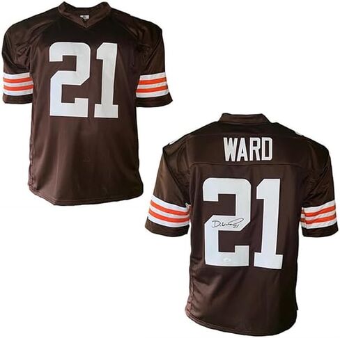 Denzel Ward Signed Custom Brown Football Jersey JSA in Saudi Arabia