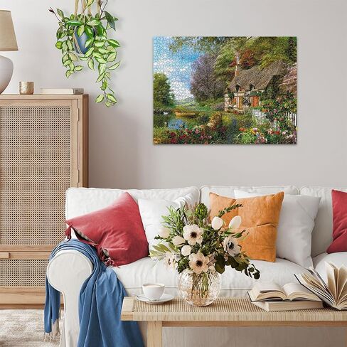 Ravensburger Country Cottage Jigsaw Puzzle - 1500 Pieces | Expertly Crafted in Germany | Unique, Interlocking Fit | Vibrant, Glare-Free Imagery | Perfect for Adults and Kids Alike in Saudi Arabia