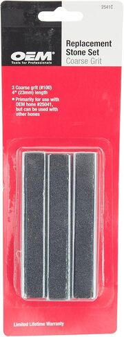 OEMTOOLS 2528F Fine Grit 1-1/8 Inch 3 Piece Replacement Stone Set, Professional Honing Replacement Stones, Honing Stone Tools Multicolor in Kuwait