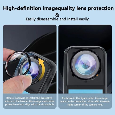 X4 Screen Protector & 360x4 Premium Lens Guards for Insta360 X4 accessories Outdoor Adventures, 9H Optical Tempered Glass, 98% Transparency, Water & Dust Resistant x4 insta 360 in Saudi Arabia