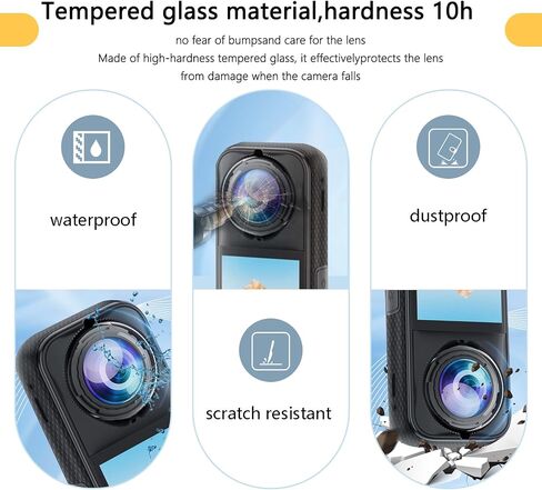 X4 Screen Protector & 360x4 Premium Lens Guards for Insta360 X4 accessories Outdoor Adventures, 9H Optical Tempered Glass, 98% Transparency, Water & Dust Resistant x4 insta 360 in Saudi Arabia
