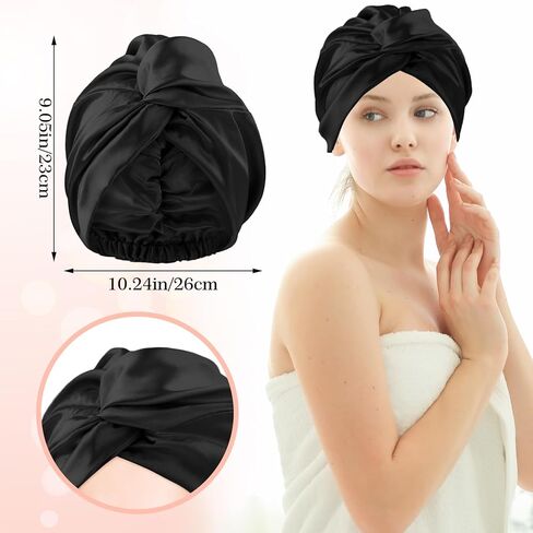 Silk Bonnet for Sleeping Women Satin Hair Bonnet Apricot Silk Hair Wrap Soft Head Scarf For Curly Hair Night Turbans Sleep Bonnets For Curly Hair Cover Sleep Caps Hair Net for Sleep in Kuwait