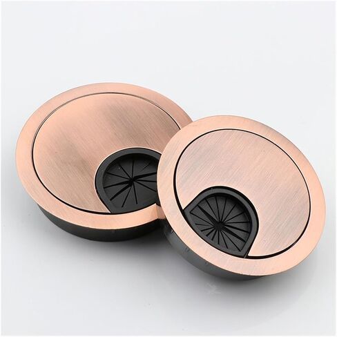 Desk Hole Cover Table Cable Grommet, 2pcs Zinc Alloy Wire Hole Cover Computer Desk Cable Grommet Hole Outlet Port Winder Holder Organizer Furniture Hardware(B,80mm)(A,60mm) in Saudi Arabia