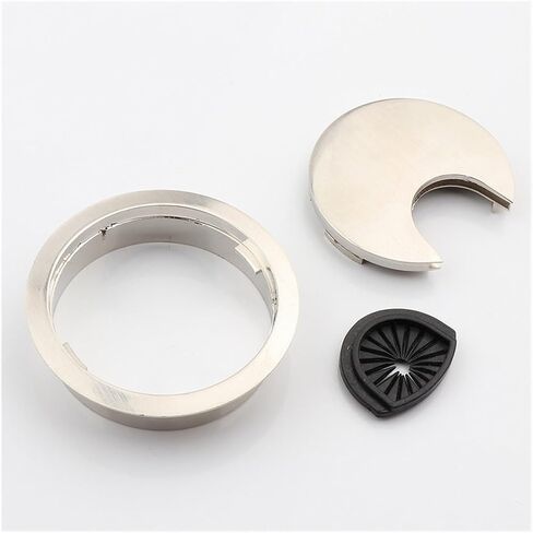 Desk Hole Cover Table Cable Grommet, 2pcs Zinc Alloy Wire Hole Cover Computer Desk Cable Grommet Hole Outlet Port Winder Holder Organizer Furniture Hardware(B,80mm)(A,60mm) in Saudi Arabia