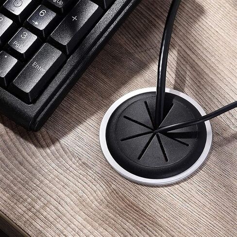 Desk Hole Cover Table Cable Grommet, 15 Pcs Desk Grommet Cord Wire Hole Cover Set for Office Home PC Desk(Black)(Black) in Saudi Arabia