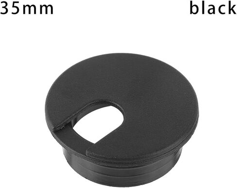 Desk Hole Cover Table Cable Grommet, 35/50mm ABS Wire Hole Covers Grommet Cable Hole Cover Furniture Hardware Plastic Line Holder for Computer Desk Table(White-50mm)(Black-50mm) in Saudi Arabia