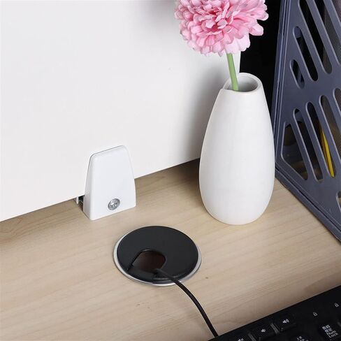 Desk Hole Cover Table Cable Grommet, 2pcs 35/50mm Wire Hole Cover Computer Grommet Desk Table Cable Fastener Line Box Cable Clamp Buckle Line Tidy Storage Holder Hardware(White-35mm)(White-35mm) in Saudi Arabia