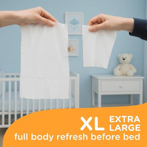 Aquation Baby XL Scrubby Wipes – Extra Large 12.5x7.5" Scrubbing Dot Textured Wipes with Vitamin E – Hypoallergenic, Dermatologist Tested, Gentle Care (25 CT, 6 Pack, 150 Total) in Kuwait