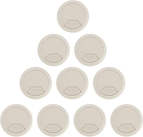 كبل غطاء ثقب المكتب جروميت ، 10pcs/12pcs للكمبيوتر المكتبي كمبيوتر المكتبي غلاف الكبل غطاء الكبل قطره 50 مم (أبيض 50 مم 12 ٪) (أبيض 50 مم 12 ٪) in Saudi Arabia