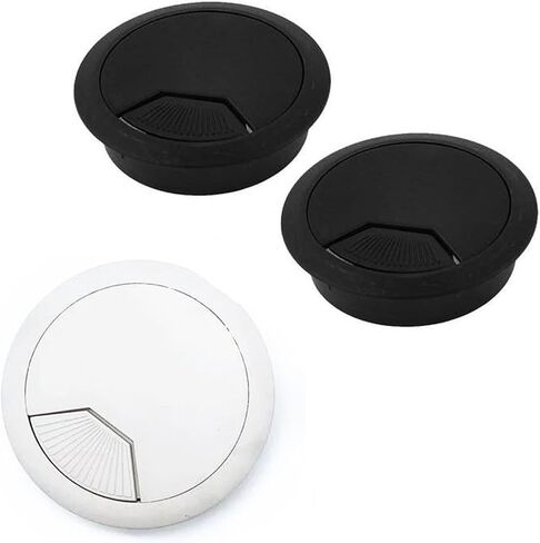 كبل غطاء ثقب المكتب Grommet ، 10pcs/Lot 60mm 53mm 50mm Computer Desk Table Table Grommet Cable Cable Cover (Gray ، 50mm) (Black ، 53mm) in Saudi Arabia
