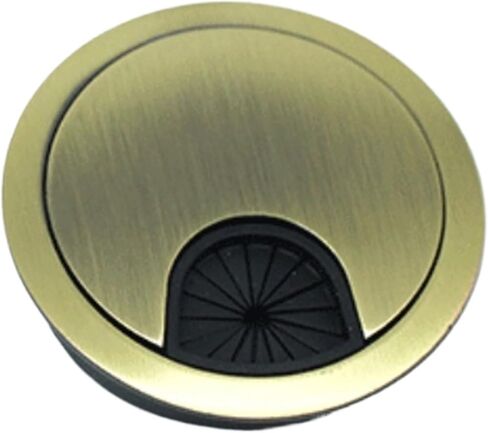Desk Hole Cover Table Cable Grommet, 5PCS/LOT Computer Grommet Table Cable Outlet Furniture Hardware Zinc Alloy Desk Wire Hole Cover(Black,60mm)(Brush,50mm) in Saudi Arabia