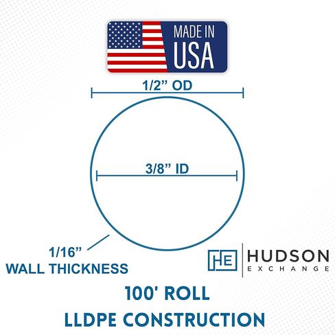 3/8 "id x 1/2 OD" x 1/16 "Wall (100 'Roll) LLDPE TURCH-DUTY TUBING (Blue ، 1 Pack) in Kuwait