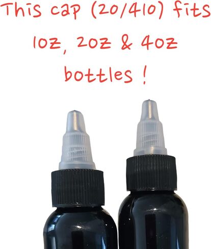 Black & Natural Plastic Twist Top Caps (20/410) With Press And Seal Liners For Squeeze Bottles Replacement Caps Cosmetic Bottles Arts And Crafts (12 pack) in Saudi Arabia