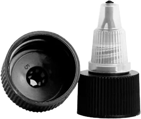 Black & Natural Plastic Twist Top Caps (20/410) With Press And Seal Liners For Squeeze Bottles Replacement Caps Cosmetic Bottles Arts And Crafts (12 pack) in Saudi Arabia