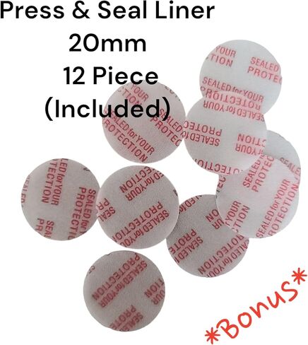 Black & Natural Plastic Twist Top Caps (20/410) With Press And Seal Liners For Squeeze Bottles Replacement Caps Cosmetic Bottles Arts And Crafts (12 pack) in Saudi Arabia