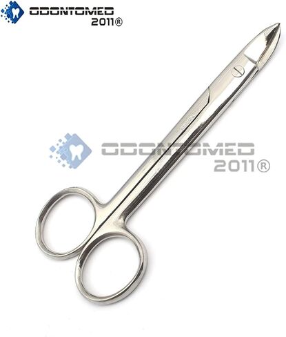OdontoMed2011 Dental Crown Scissors 4.25" Curved Scissors for Thin Metal, Plastic, Rubber Sheets - Stainless Steel Handle for Dental, Craft in Saudi Arabia