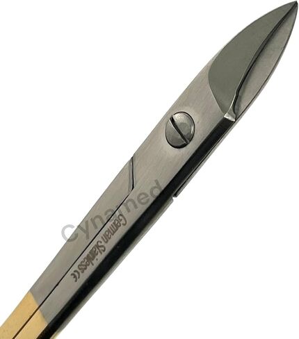 مجموعة من مقصين من سلك الأسنان مقص 4.25 بوصة التاج والطوق ، شفرات ناعمة منحنية ، حلقات ذهبية in Kuwait