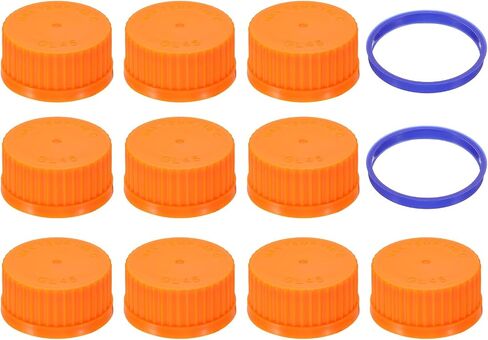 PATIKIL 10 PCS GL45 CAPS SCET ، 45 مم البولي بروبيلين غلاف الختم كاب المسمار. in Kuwait