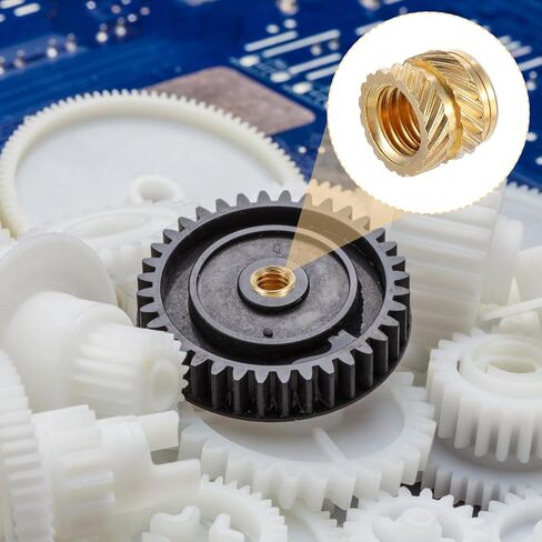 100 Pcs M5 Threaded Insert M5 Heat Set Inserts 3D Printing Brass Nuts Knurled Twill Thread Nut Inserts for Loptop Automotive Plastic Shells in Saudi Arabia