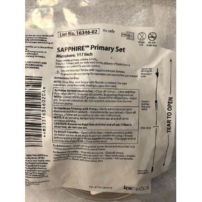 Sapphire primary 0.2 micron filter set non-vented, Microbore, PAV, Clave, Y-site, 122 inch in Kuwait