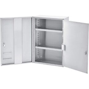 Global Industrial Medium Narcotics Cabinet, Double Door/Double Lock, 16" W x 8" D x 24" H, Beige, for Doctor's Offices, Patient Rooms, Hospitals, Laboratories and More in Saudi Arabia