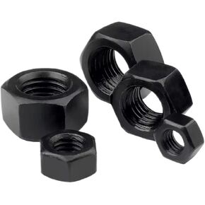 2/50PCS Black Oxide Carbon Steel Metric Hex Hexagon Nuts M2-M27(M2 (50pcs)) in Saudi Arabia