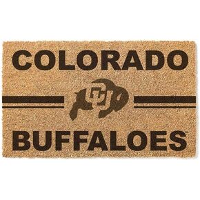 KH Sports Fan Logo Coir, 18x30 Inches, Outdoor Rug Display Your Team Spirit with This Unique Colorado (Boulder) Buffaloes Doormat, One Size, Multi in Kuwait