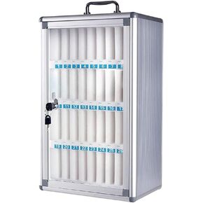 خزانة تخزين الهاتف الخليوي للفصول الدراسية - صندوق تخزين الهاتف القابل للقفل مثبت على الجدار مع 12/24/36/48/60 فتحات in Kuwait