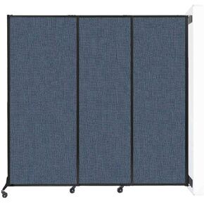 مقابل القسم المحمول المفتوح على الجدار السريع | عجلات أو خيار القرطاسية | شاشة مقسم غرفة خصوصية متينة | صنع في الولايات المتحدة | 7 '× 6'8 "لوحات نسيج المحيط in Kuwait
