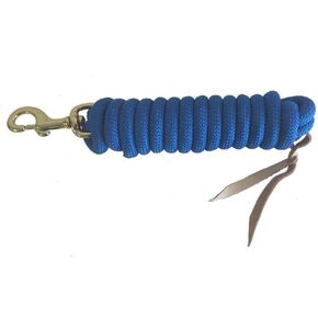 Cowboy Nylon Horse Lead Rope with Leather Popper 10' x 5/8" Turquoise in Saudi Arabia