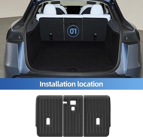 بطانة البضائع الخلفية Smabee لعام 2025 Tesla Model Y Juniper 5 مقاعد جميعها الطقس TPE Trunk Mat Mat Accessories Interior Black in Kuwait