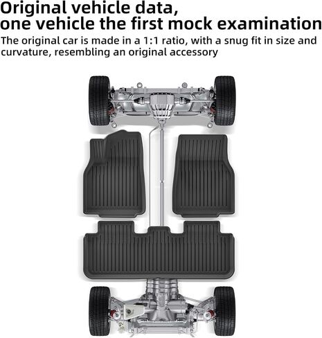 بطانة البضائع الخلفية Smabee لعام 2025 Tesla Model Y Juniper 5 مقاعد جميعها الطقس TPE Trunk Mat Mat Accessories Interior Black in Kuwait