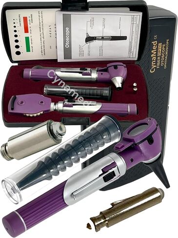 Premium Double Handled Otoscope Set -otoscope/Great for School -Cynamed (Purple) in Saudi Arabia