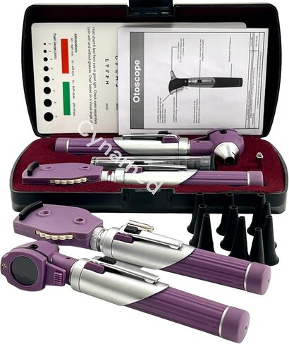 Premium Double Handled Otoscope Set -otoscope/Great for School -Cynamed (Purple) in Saudi Arabia