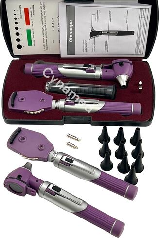 Premium Double Handled Otoscope Set -otoscope/Great for School -Cynamed (Purple) in Saudi Arabia