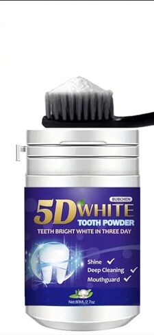 Teeth Whitening Powder, Professional Deep Cleaning Formula, Mint Flavor (Dark) in Saudi Arabia