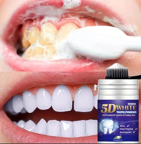 Teeth Whitening Powder, Professional Deep Cleaning Formula, Mint Flavor (Dark) in Saudi Arabia