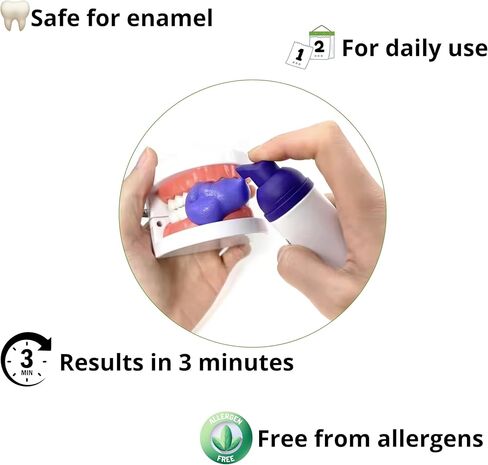 Teeth Whitening Foam with Purple Color Correcting Technology – 50ml Gentle Formula for Daily Use, Stain Removal, Mint Flavor, Safe for Sensitive Teeth, Enamel-Friendly Whitening in Saudi Arabia