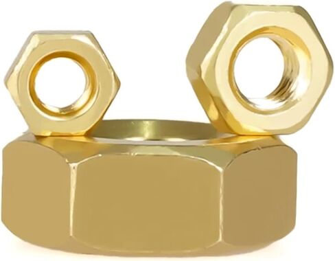 1/50PCS Brass Hex Nut Metric Threaded Hexagonal Nuts M2-M20(M14 (2Pcs)) in Saudi Arabia