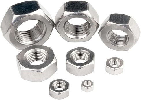 2/10PCS Fine Thread Hex Nut M4-M24 Fine Pitch Flat Hexagon Lock Nut 304 Stainless Steel Nut(M6x0.5mm 10pcs) in Saudi Arabia