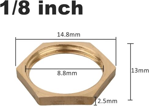 5pcs النحاس السداسي المكسرات 1/8 1/4 3/8 1/2 3/4 1 بوصة مسدس المكسرات الختم المعدنية ملحقات السباكة (3L8 بوصة) in Saudi Arabia