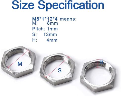 5pcs 304 الفولاذ المقاوم للصدأ سداسي القفل أنبوب الجوز تركيب M8-M40 Pitch 1mm 1.5mm متري أنثى (M18x1.5x22x4 5pcs) in Saudi Arabia