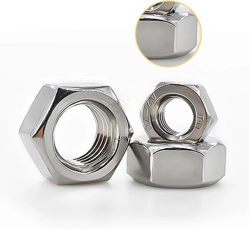1/100pcs M1-M48 Nuts hex Stex Stefles 304 المقياس السداسي السداسي السداسي المكسرات (M14 (10pcs)) in Saudi Arabia