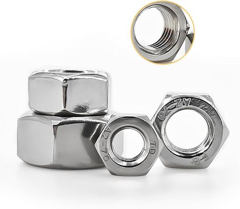 1/100pcs M1-M48 Nuts hex Stex Stefles 304 المقياس السداسي السداسي السداسي المكسرات (M14 (10pcs)) in Saudi Arabia